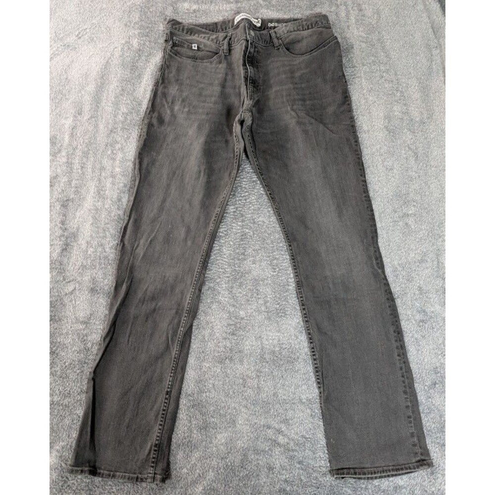 DC Shoes Straight Fit Jeans Mens 38x34 Gray Stretch Denim Skate Casual Pants